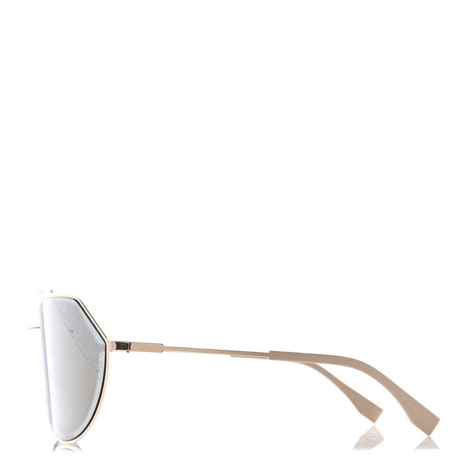 Fendi Metal Eyeline Aviator Sunglasses Gold FF M0074/S 3 of 7