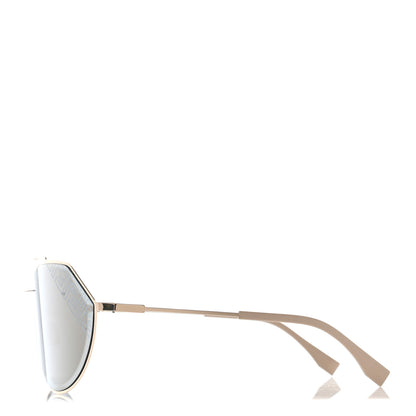 Fendi Metal Eyeline Aviator Sunglasses Gold FF M0074/S 3 of 7