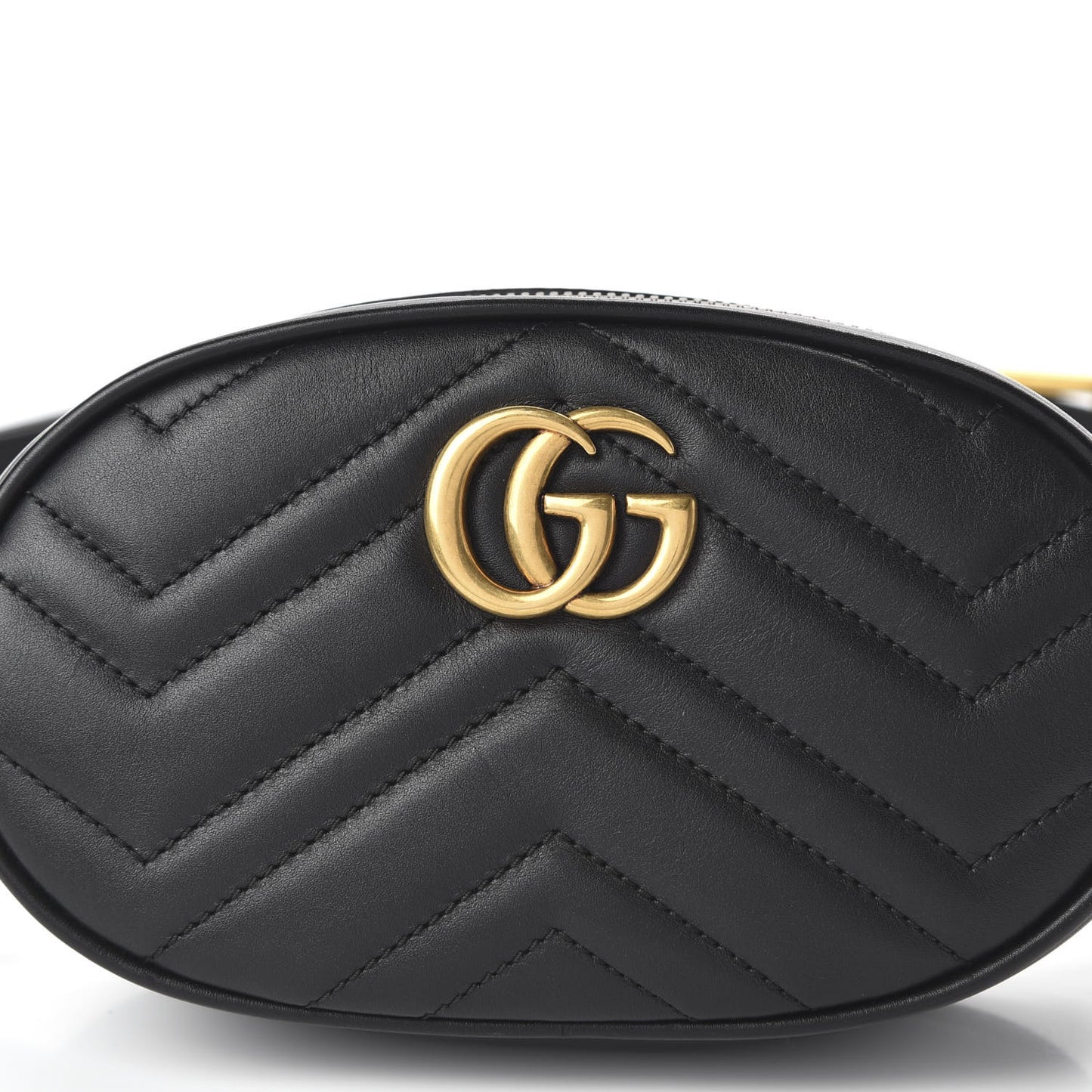 Calfskin Matelasse GG Marmont Belt Bag 95 38 Black