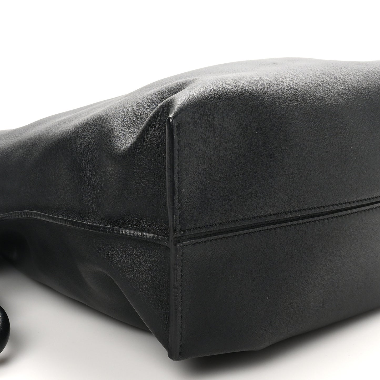 Calfskin Flamenco Knot Bag Black