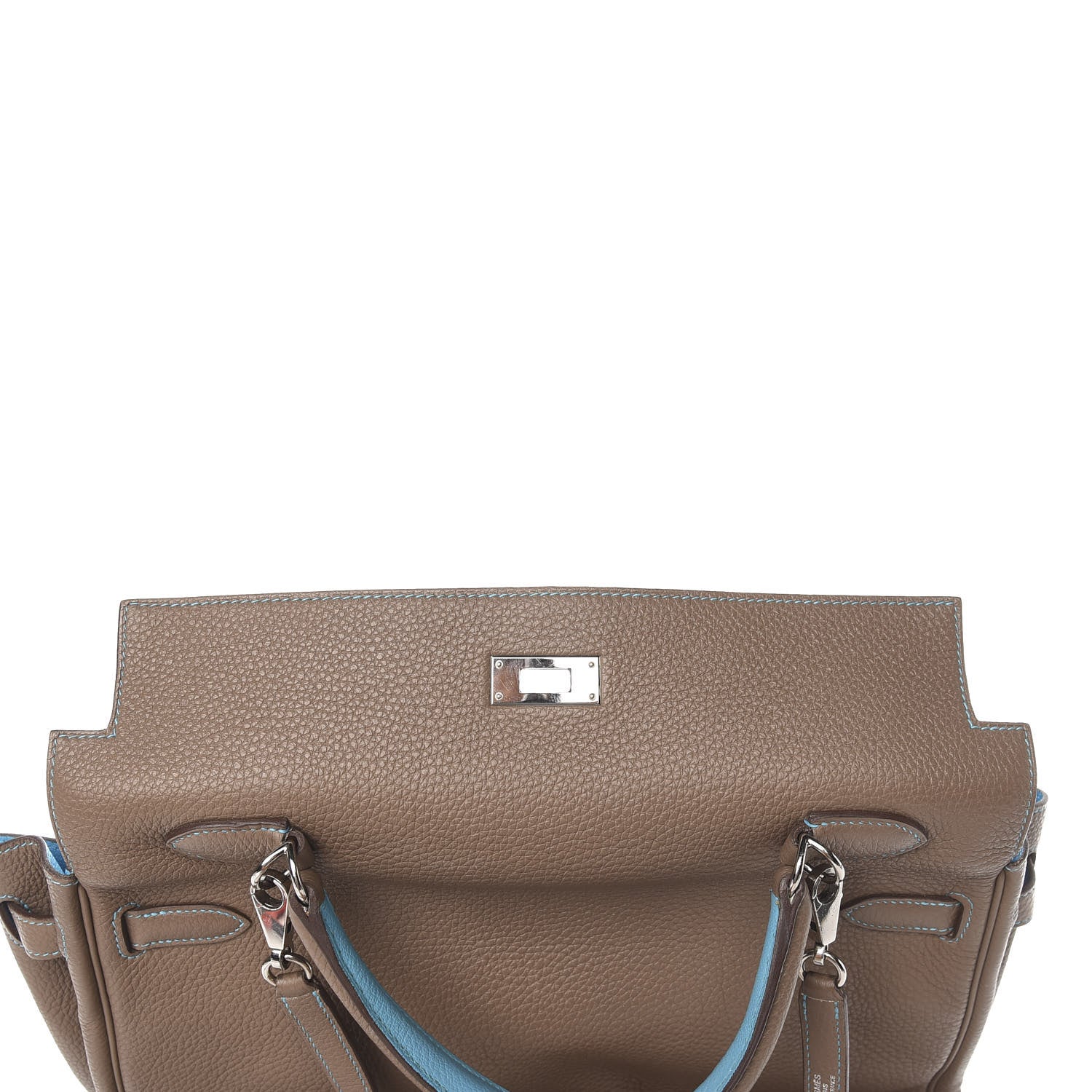 Hermes Togo Kelly Retourne Eclat 35 Etoupe Bleu Azteque 33 of 38