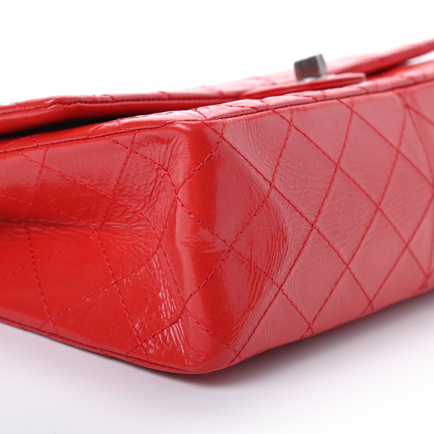 Chanel Aged Glazed Calfskin Quilted 2.55 Reissue 226 Flap Red 6 of 10