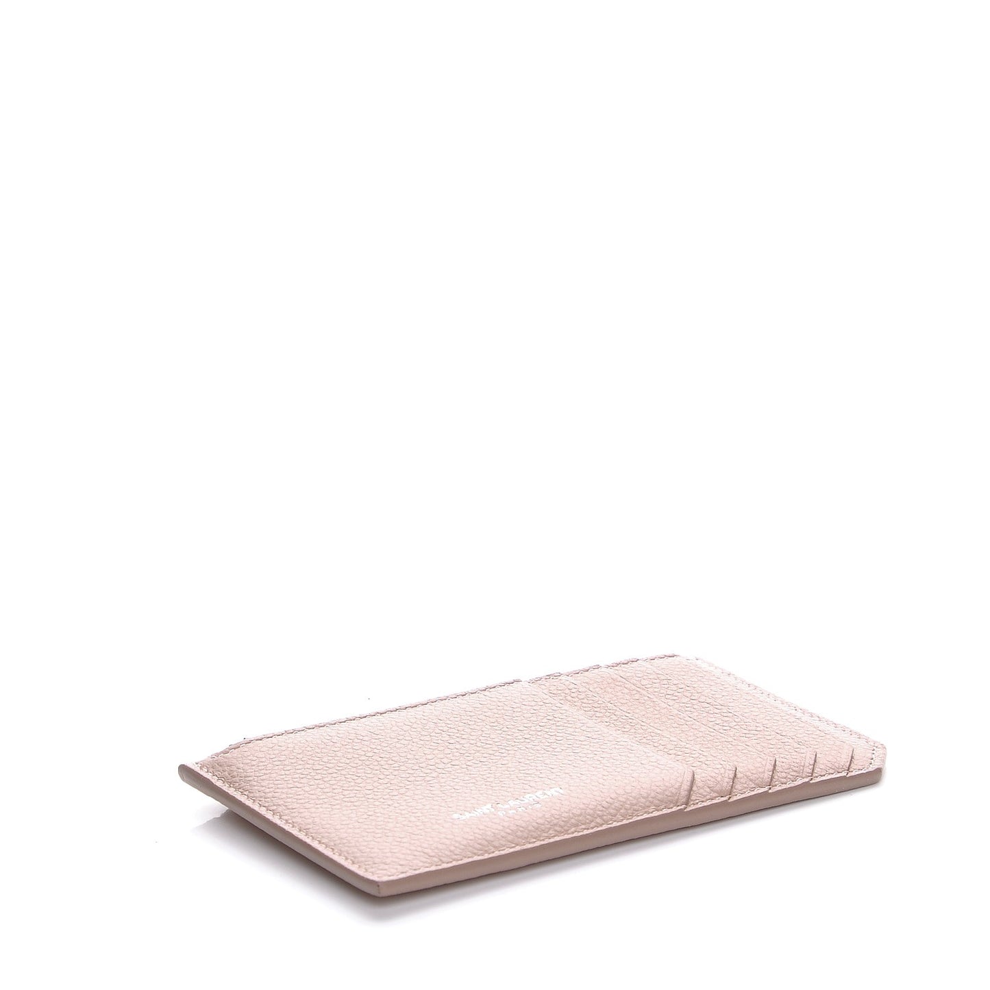 Grained Calfskin 5 Fragments Zip Pouch Card Holder Rose Antic