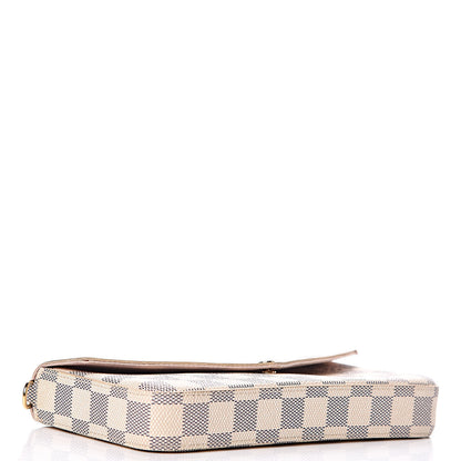Louis Vuitton Damier Azur Pochette Felicie Chain Wallet Rose Ballerine 4 of 11