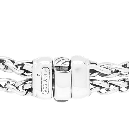 David Yurman Sterling Silver Diamond 18mm Double Wheat Chain Necklace 3 of 3