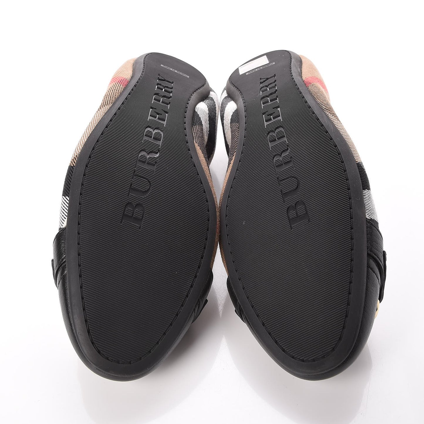 Heritage House Check Shipley Elastic Ballerina Flats 40.5 Black