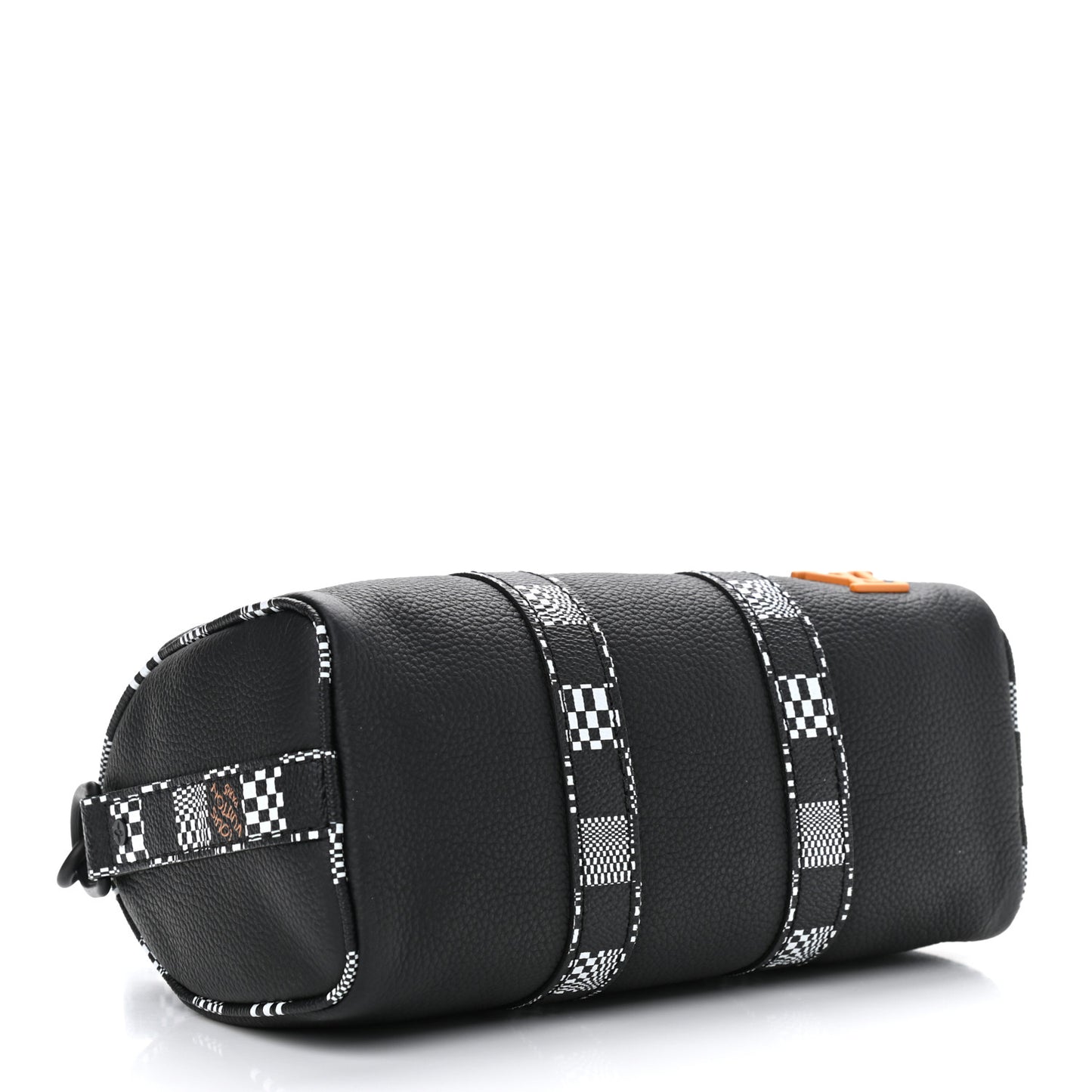 Calfskin Damier Distorted Keepall XS Black