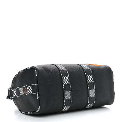 Louis Vuitton Calfskin Damier Distorted Keepall XS Black 4 of 9