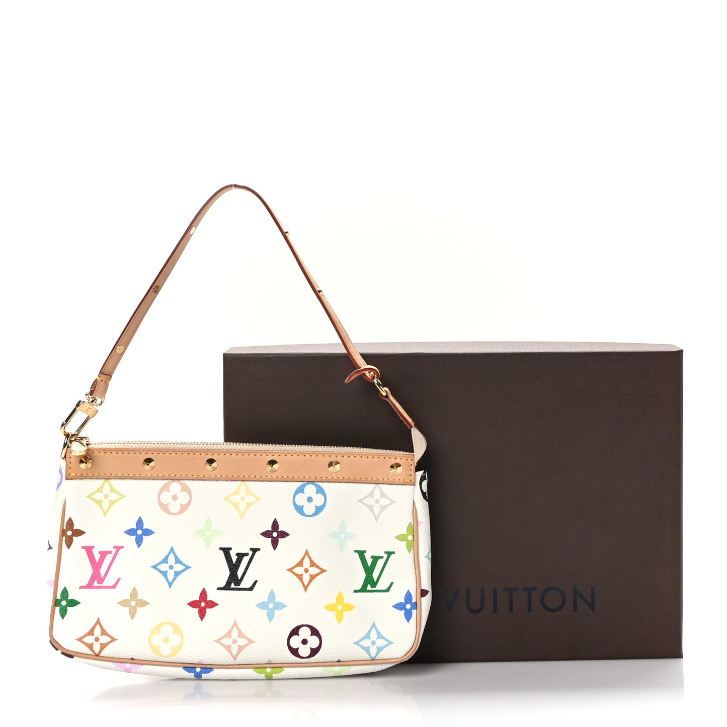 Monogram Multicolor Pochette Accessories White