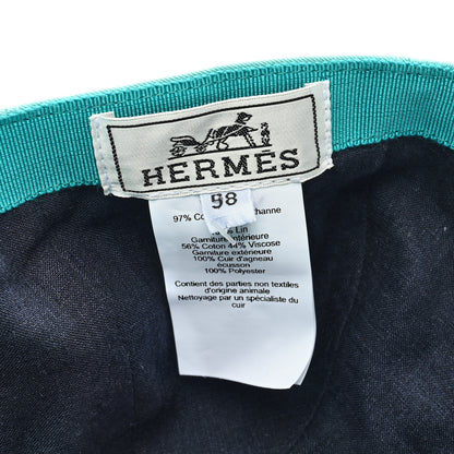 Hermes Cotton Miles H Circle Hat 58 Lagon 7 of 7