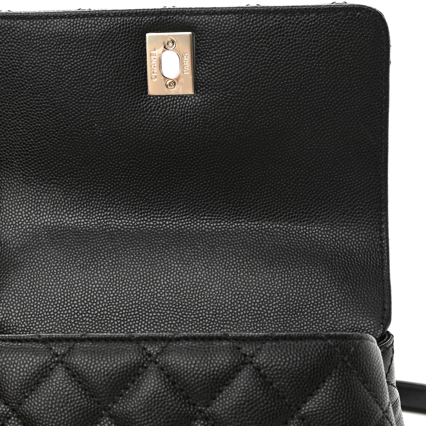 Caviar Quilted Extra Mini Coco Handle Flap Black
