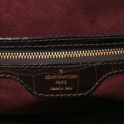 Louis Vuitton Monogram Vienna Alligator Sac Fermoir GM Aubergine 6 of 9