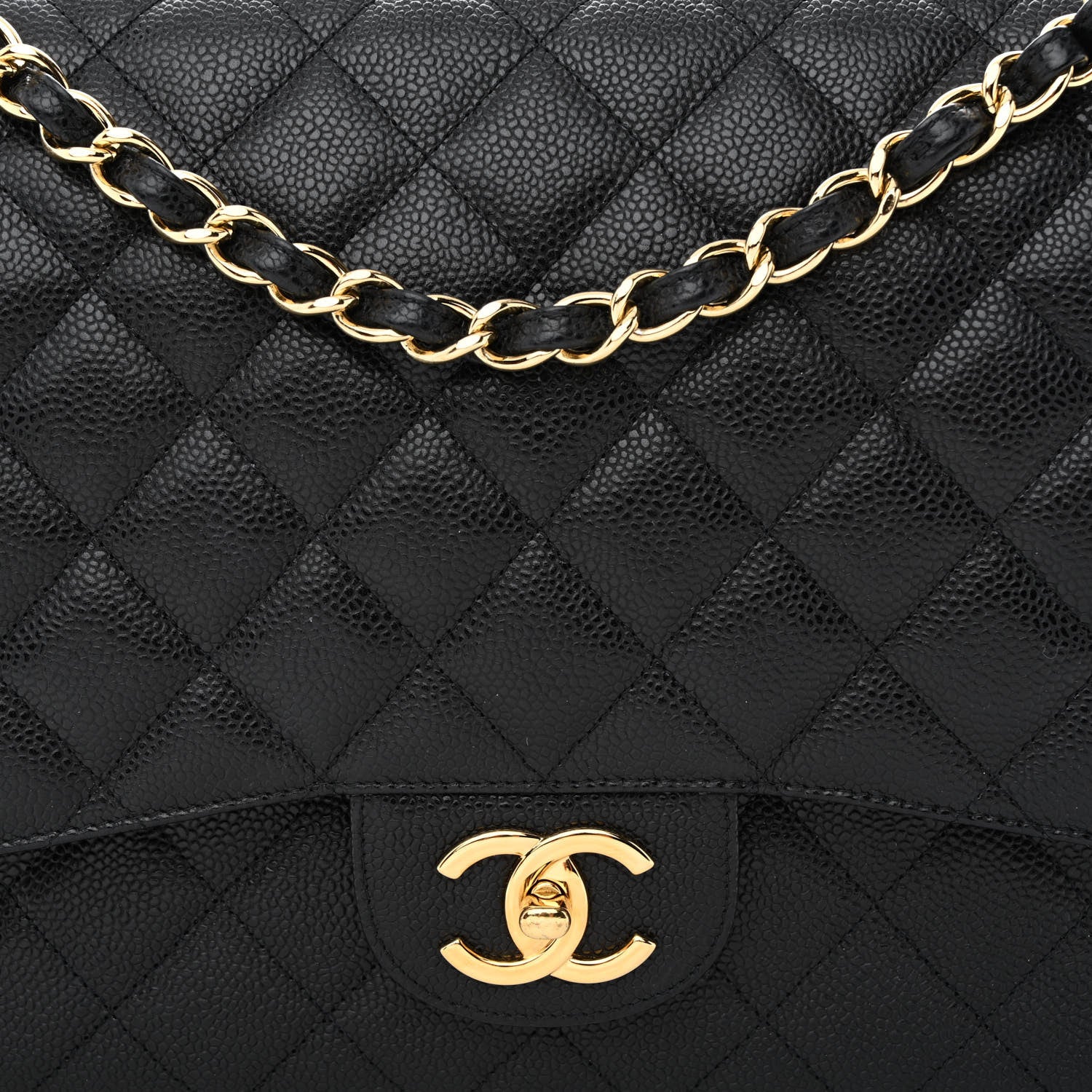 Chanel Caviar Quilted Maxi Double Flap Black 7 of 12