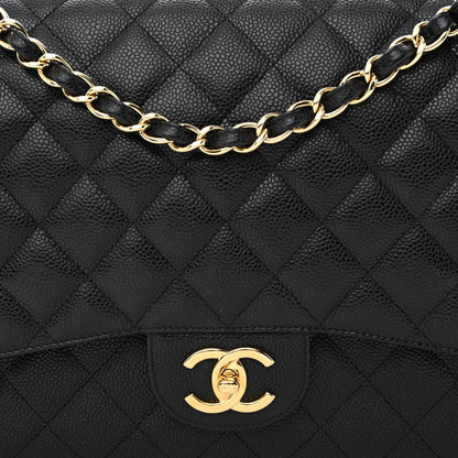 Chanel Caviar Quilted Maxi Double Flap Black 7 of 12