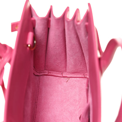 Saint Laurent Calfskin Nano Sac De Jour Lipstick Fuchsia 11 of 15