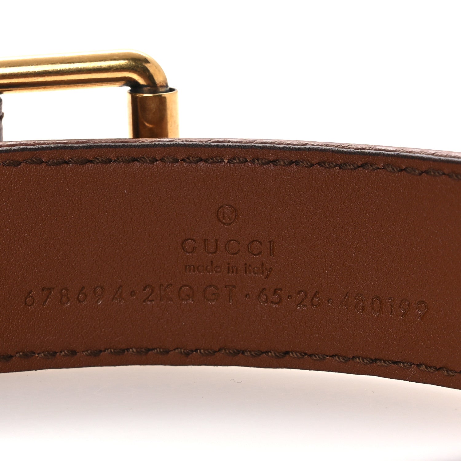 Gucci New Denim GG Monogram Dollar Calfskin Belt 65 26 Blue Tea Cuir Epilog 3 of 4