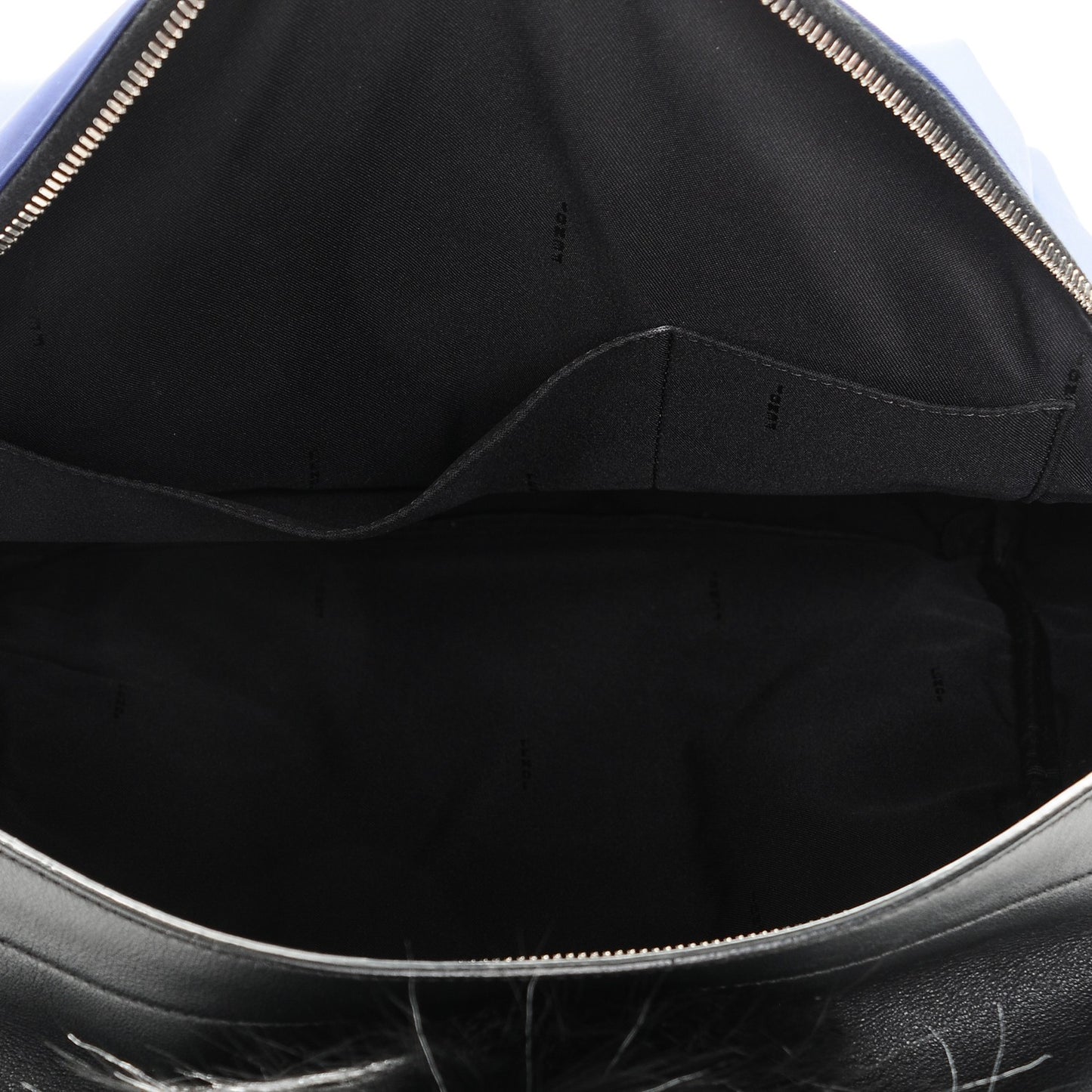 Nylon Vitello Fur Bag Bug Backpack Blue