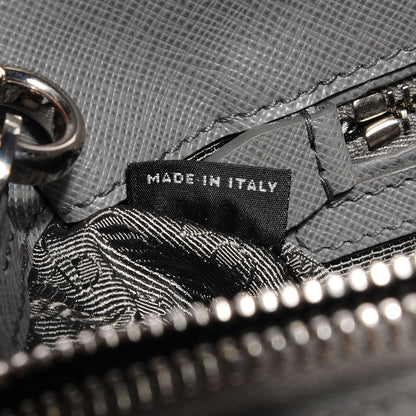 Prada Saffiano Lux Medium Double Zip Tote Marmo 9 of 11