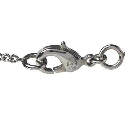Chanel Pearl Twisted CC Drop Necklace Silver 4 of 5