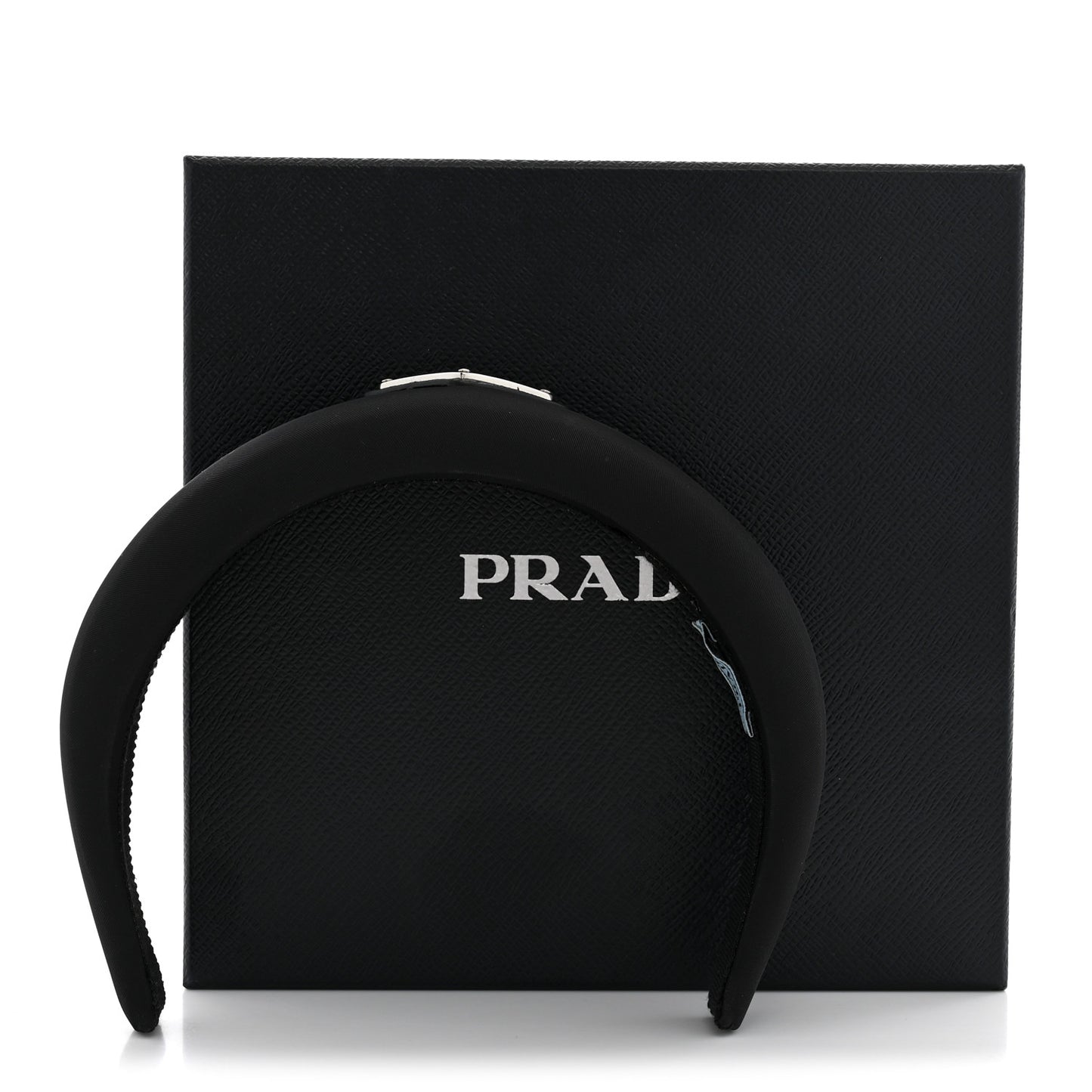 Re-Nylon Metal Triangle Logo Headband Black