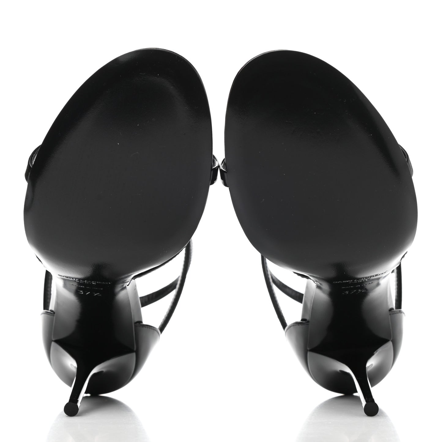 Patent Calfskin Cassandra 110 Sandals 37.5 Black