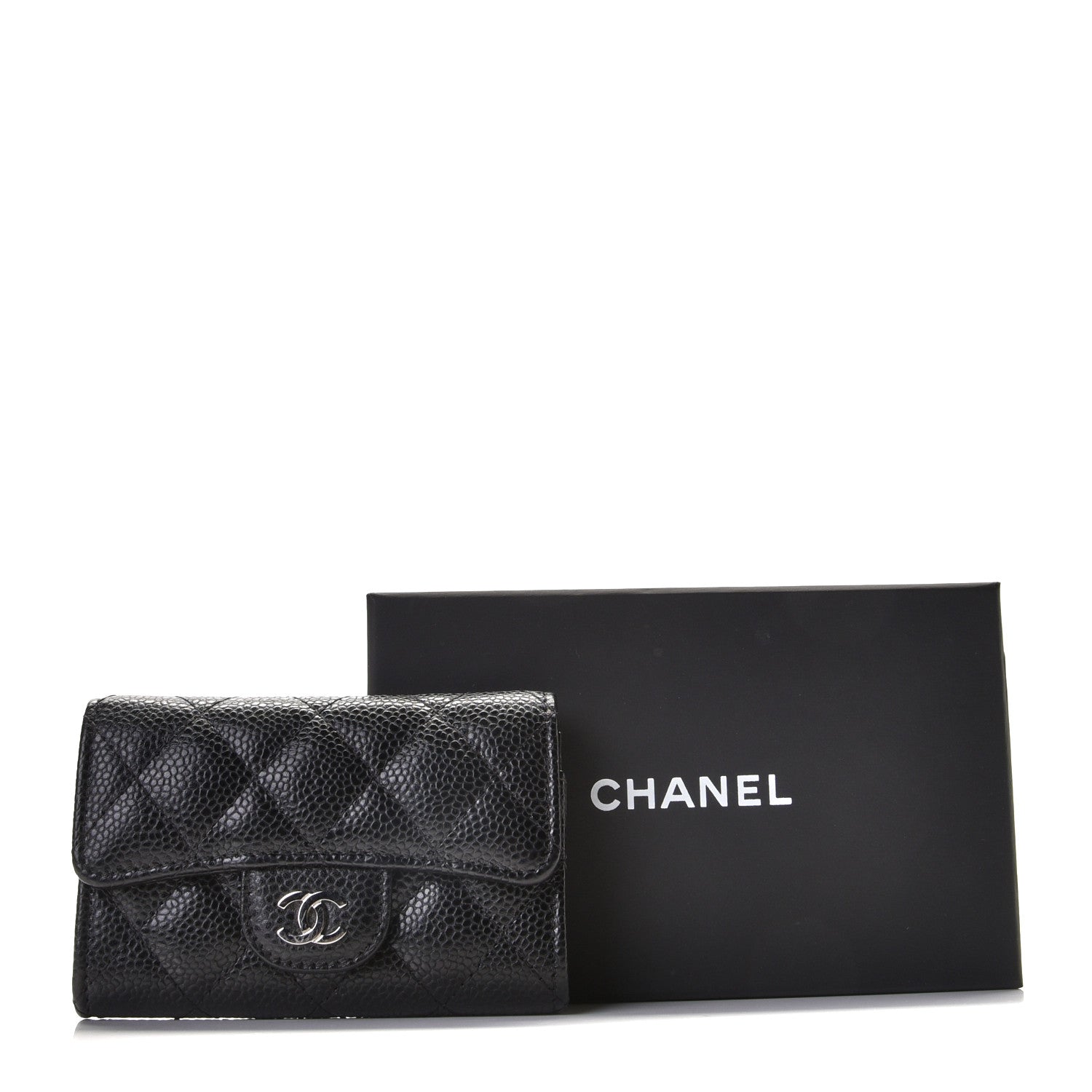 Chanel Caviar Quilted Flap Card Holder Black 12 of 12