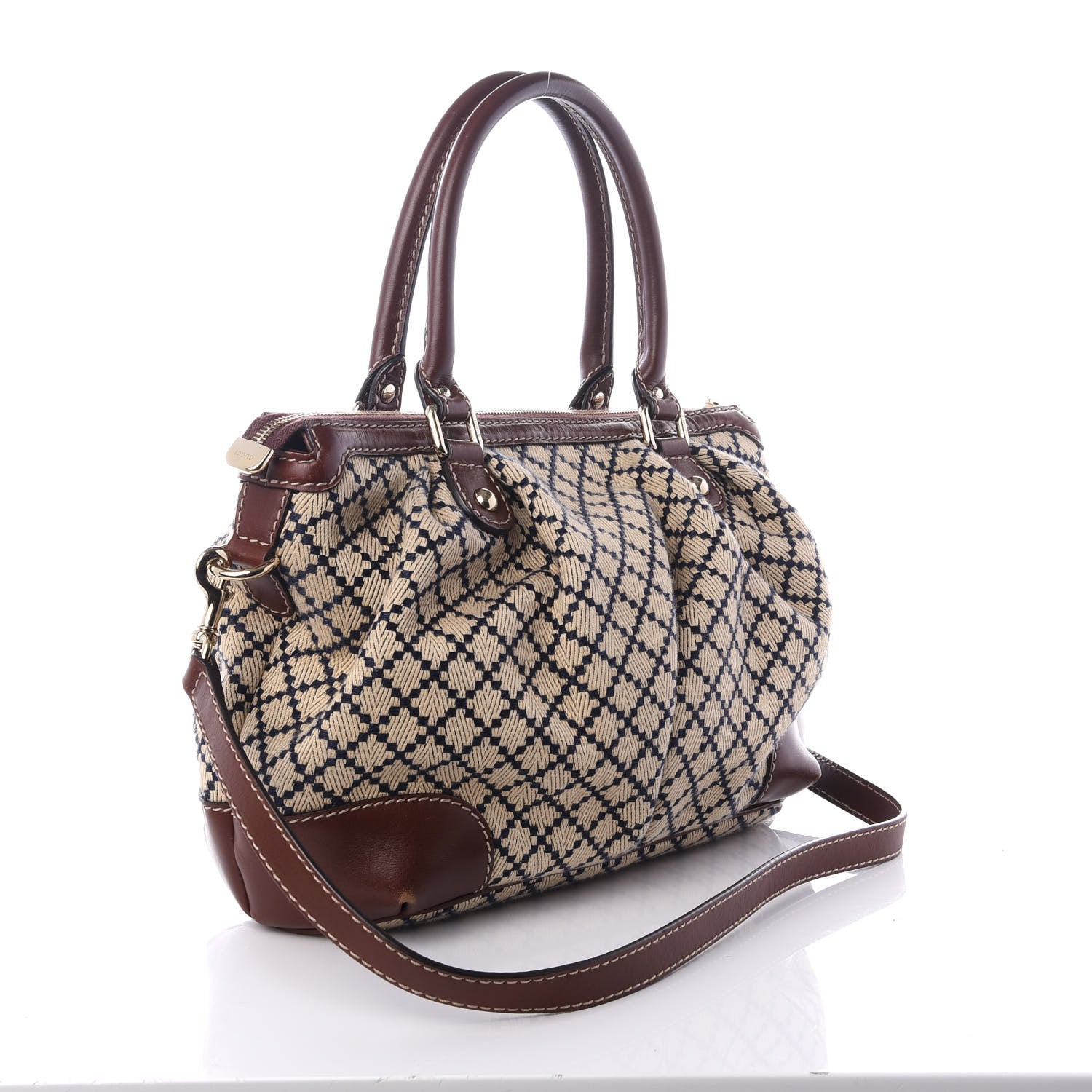 Gucci Diamante Medium Top Handle Brown 2 of 8