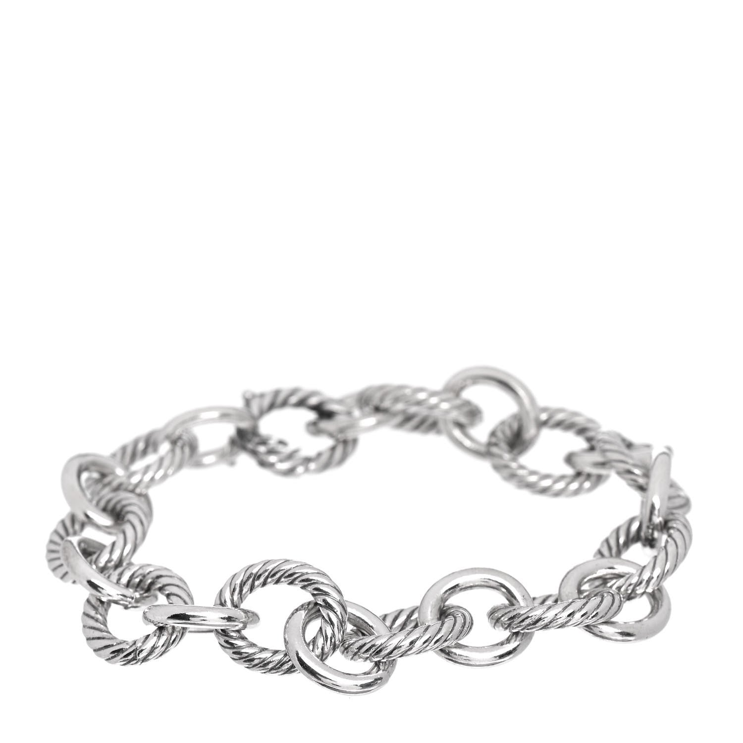 David Yurman Sterling Silver 12mm Large Oval Link Bracelet 1 of 4