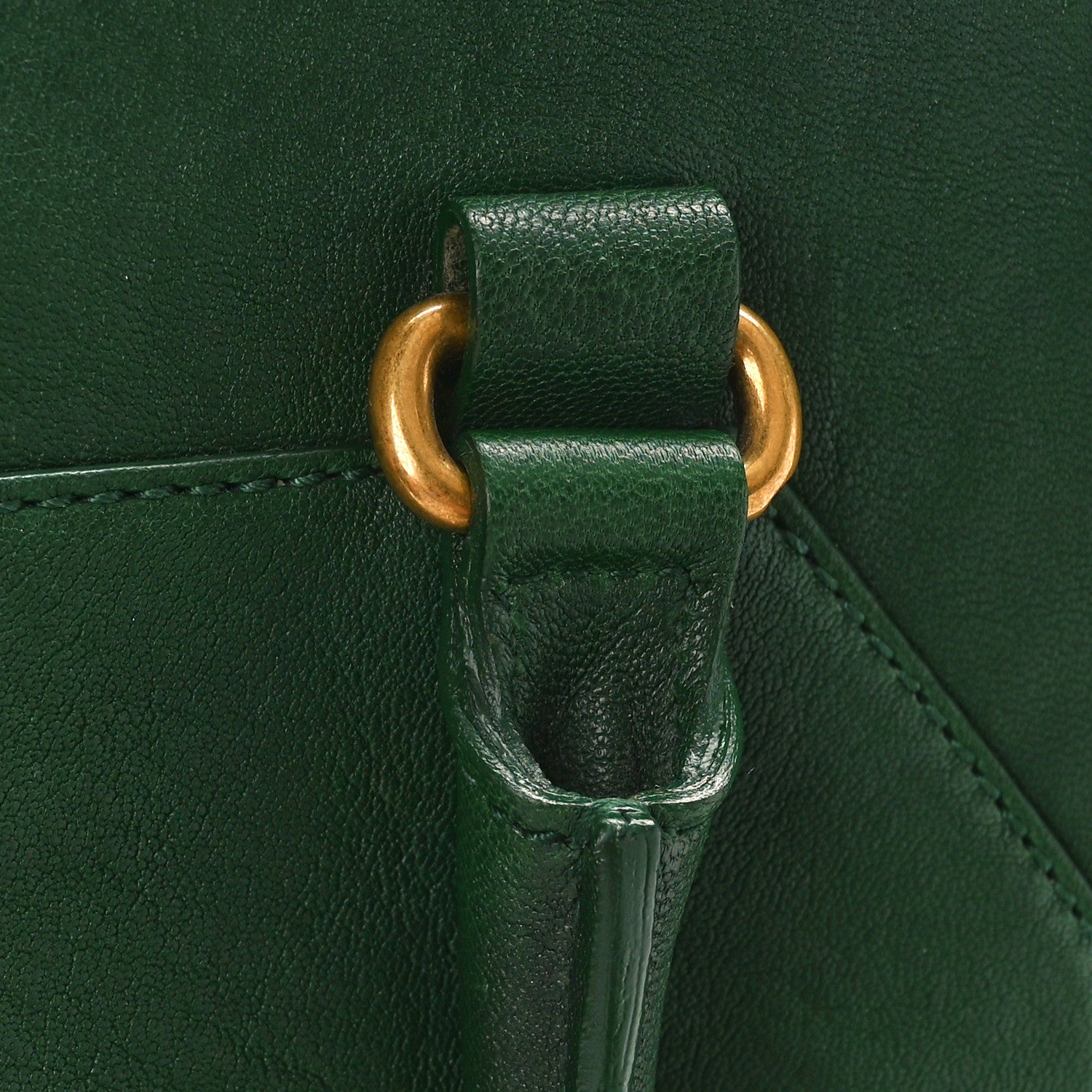 Saint Laurent Sheepskin Medium Cabas ChYc Tartan Green 10 of 10