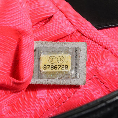 Chanel Calfskin Quilted Large Cambon Flap Black White 7 of 8