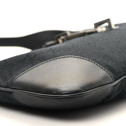 Gucci Monogram Lobster Clasp Jackie O Hobo Black 9 of 10