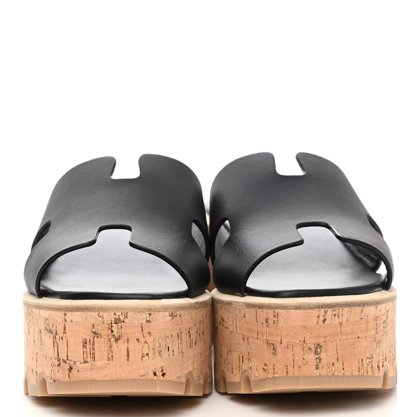 Calfskin Cork Eze 30 Sandals 35 Black