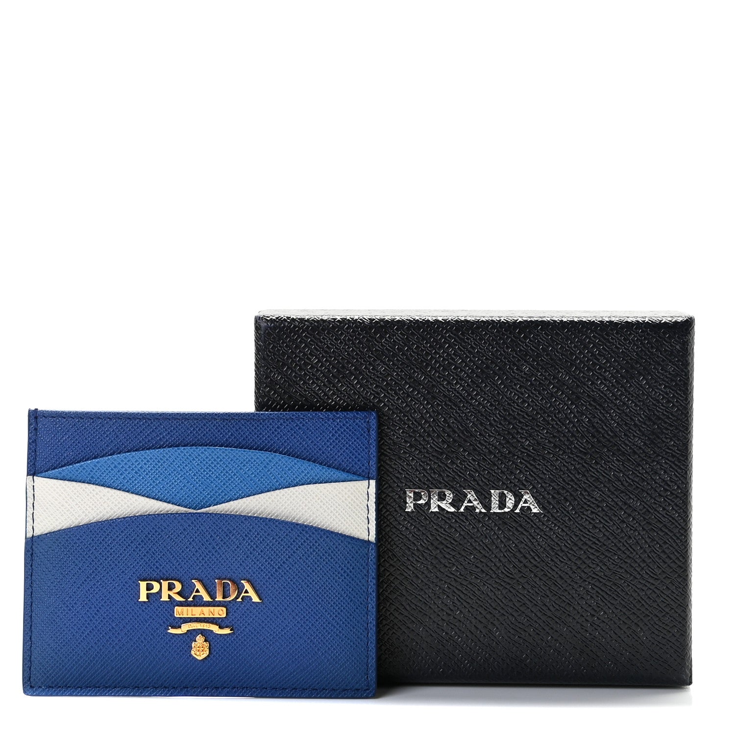 Prada Saffiano Multi Card Holder Royal Marea 8 of 8