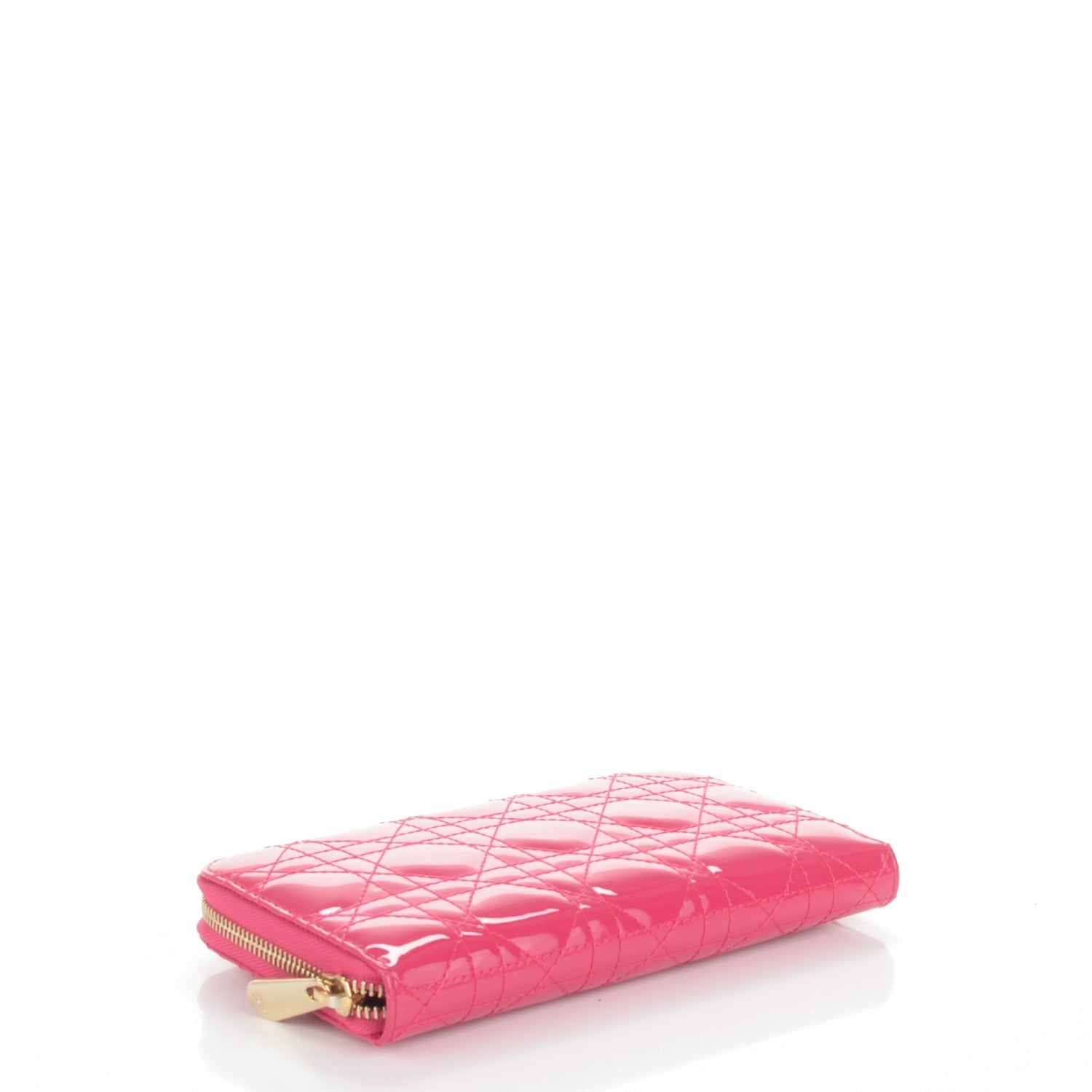 Christian Dior Patent Cannage Lady Dior Continental Wallet Pink 4 of 8