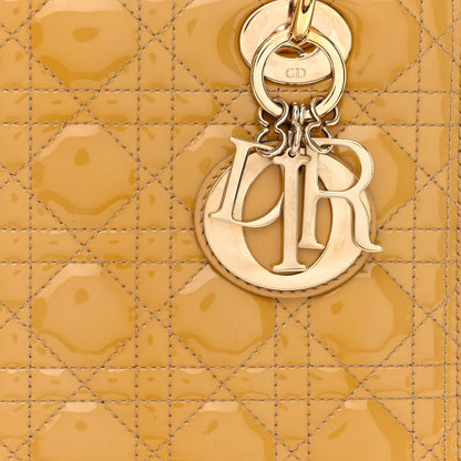 Christian Dior Patent Cannage Medium Lady Dior Beige 8 of 14