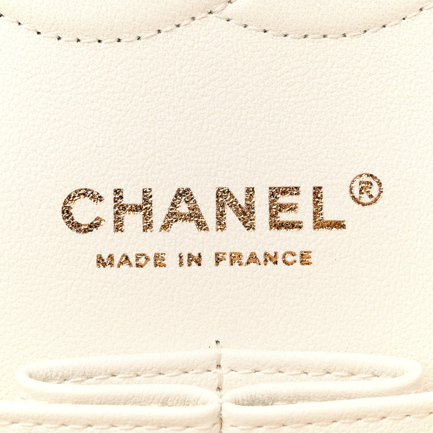 Caviar Quilted Medium Double Flap White