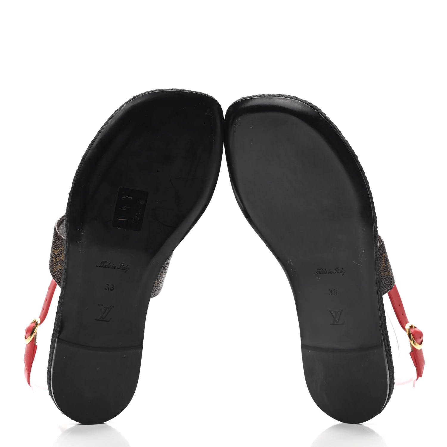 Louis Vuitton Calfskin Monogram Magic Spell Sandals 38 Rouge 5 of 9
