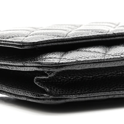 Chanel Caviar Quilted Wallet On Chain WOC Black 10 of 12