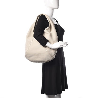 Bottega Veneta Cervo Deerskin Large Hobo White 2 of 11