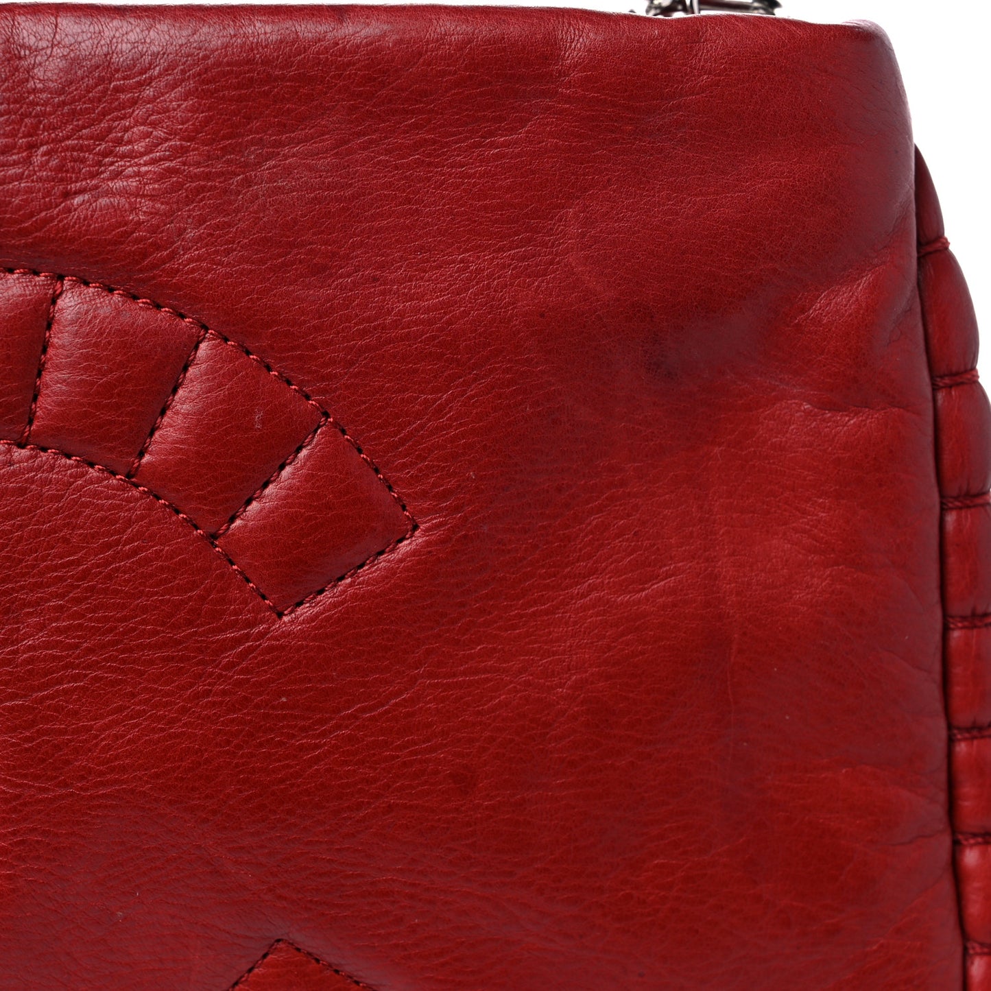 Calfskin On The Bund Pochette Dark Red