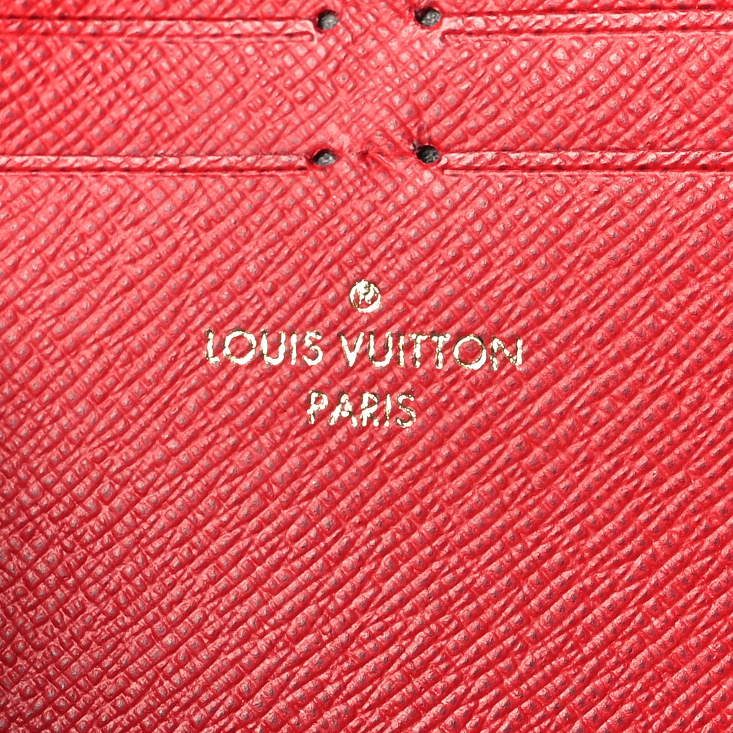 Damier Ebene Clemence Wallet Cherry