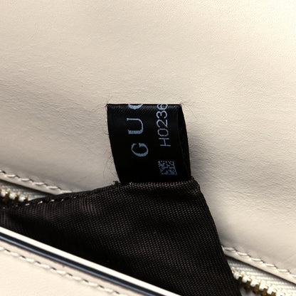 Gucci Calfskin Embroidered Small Sylvie Shoulder Bag White 8 of 11