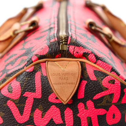 Louis Vuitton Monogram Graffiti Speedy 30 Fuchsia 10 of 12