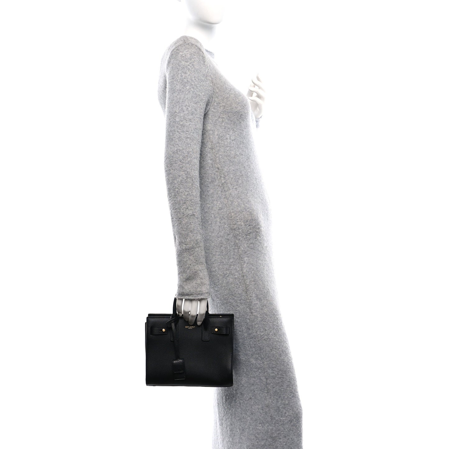 Grained Calfskin Nano Supple Sac De Jour Black