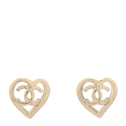 Chanel Metal CC Heart Coco In Love Earrings Gold 1 of 4