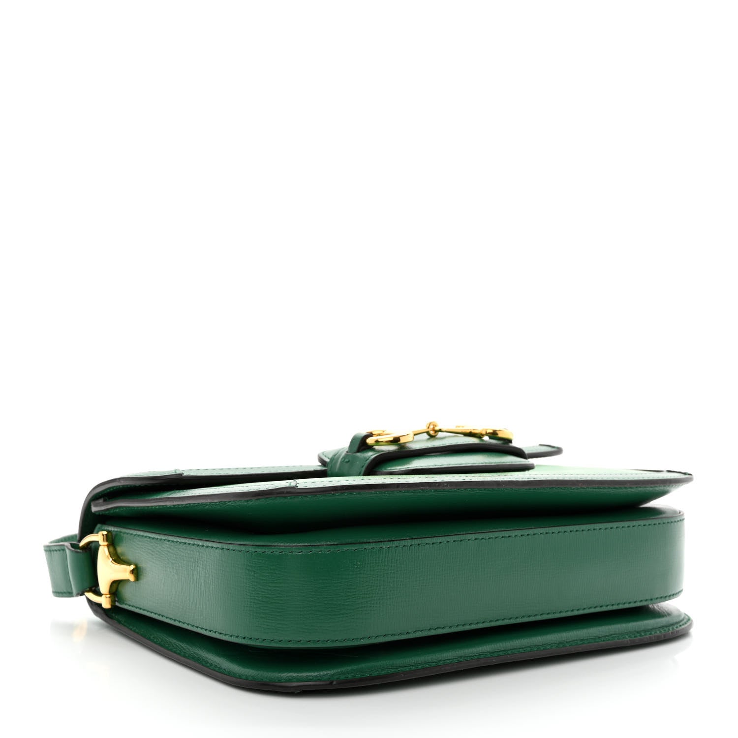 Gucci Azalea Calfskin Horsebit 1955 Shoulder Bag New Shamarock Emerald 4 of 15