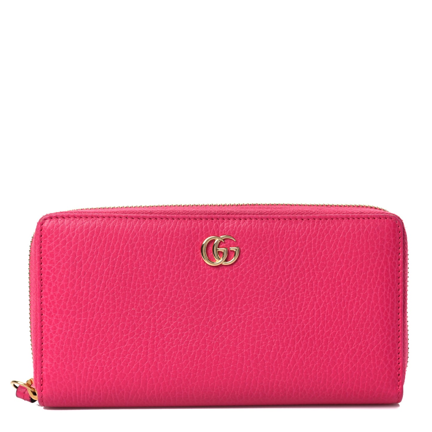 Dollar Calfskin GG Marmont Zip Around Wallet Box Pink