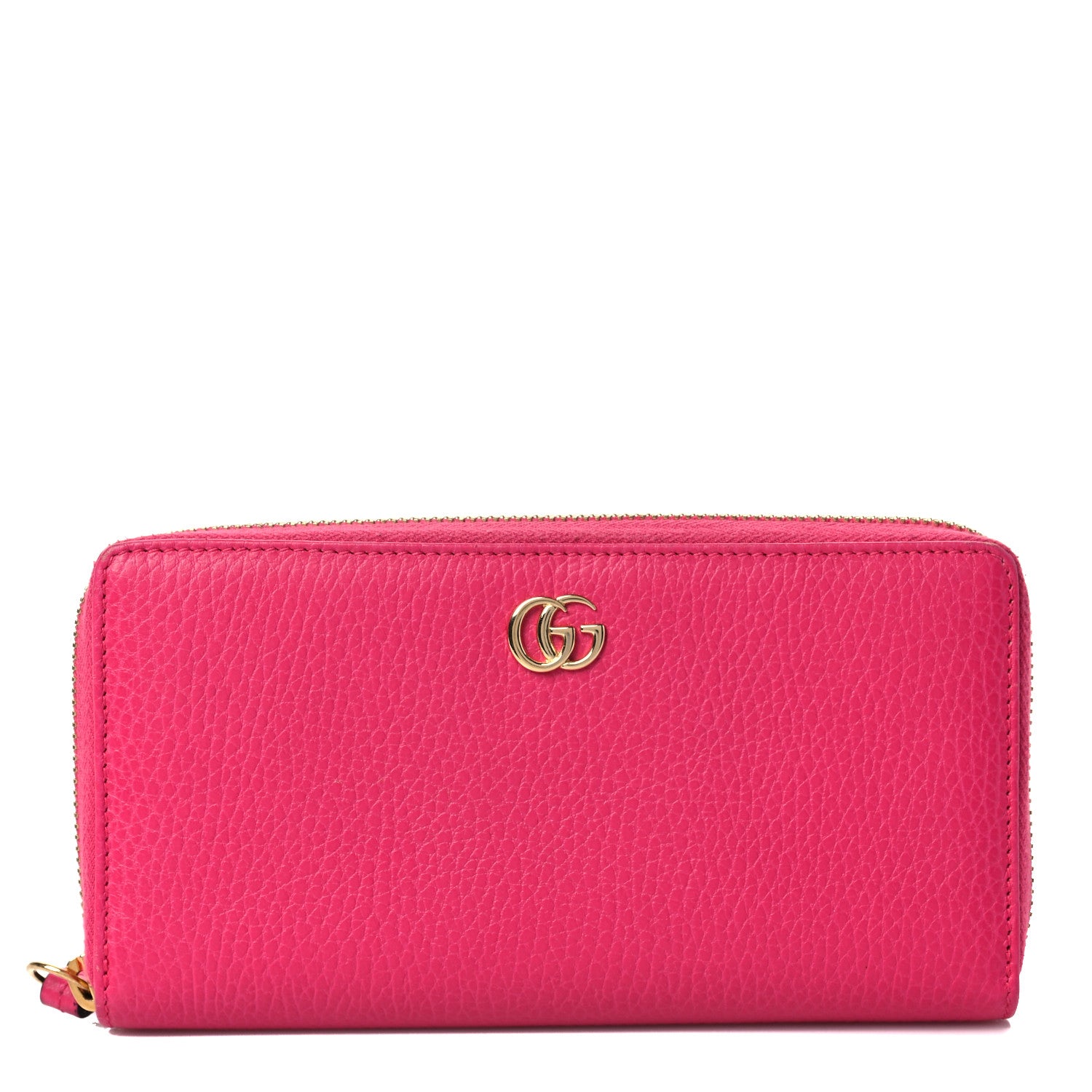 Gucci Dollar Calfskin GG Marmont Zip Around Wallet Box Pink 1 of 6