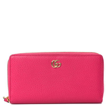 Gucci Dollar Calfskin GG Marmont Zip Around Wallet Box Pink 1 of 6