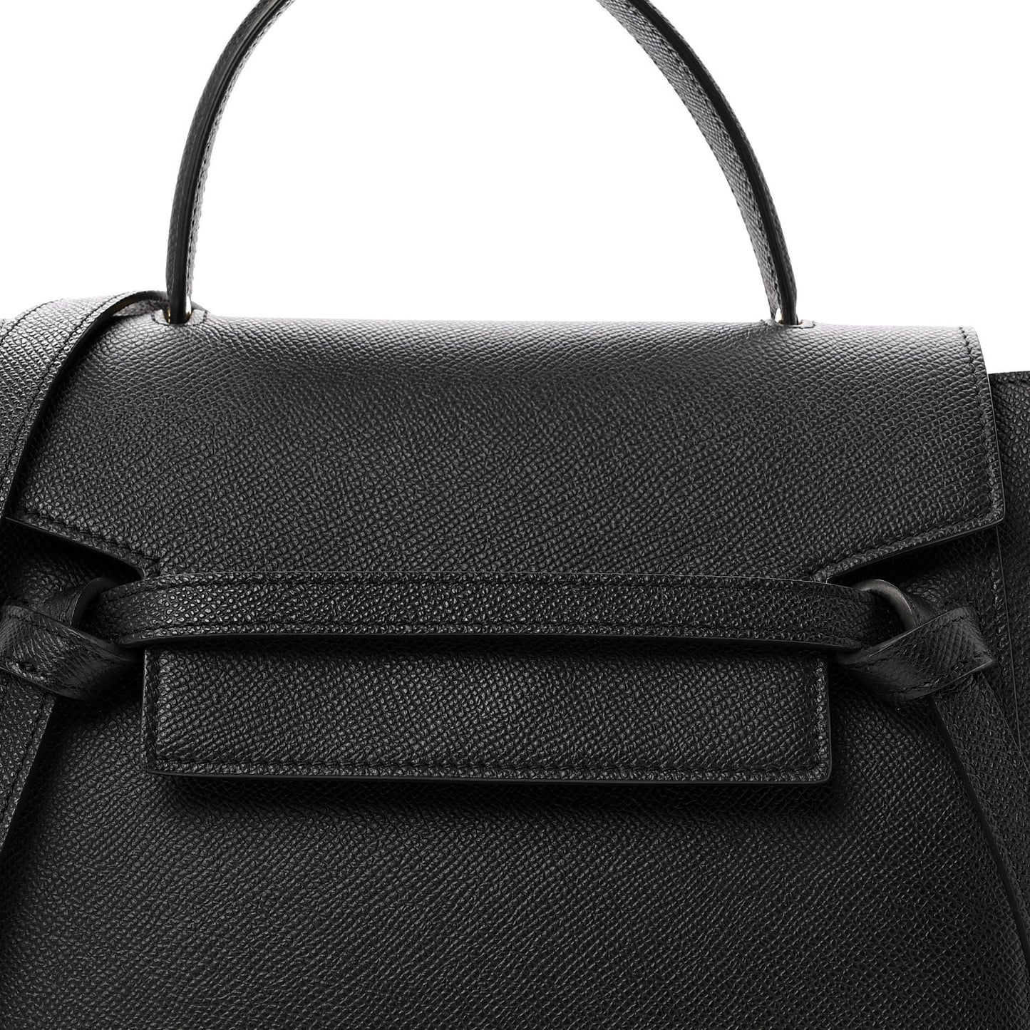 Grained Calfskin Micro Belt Bag Black
